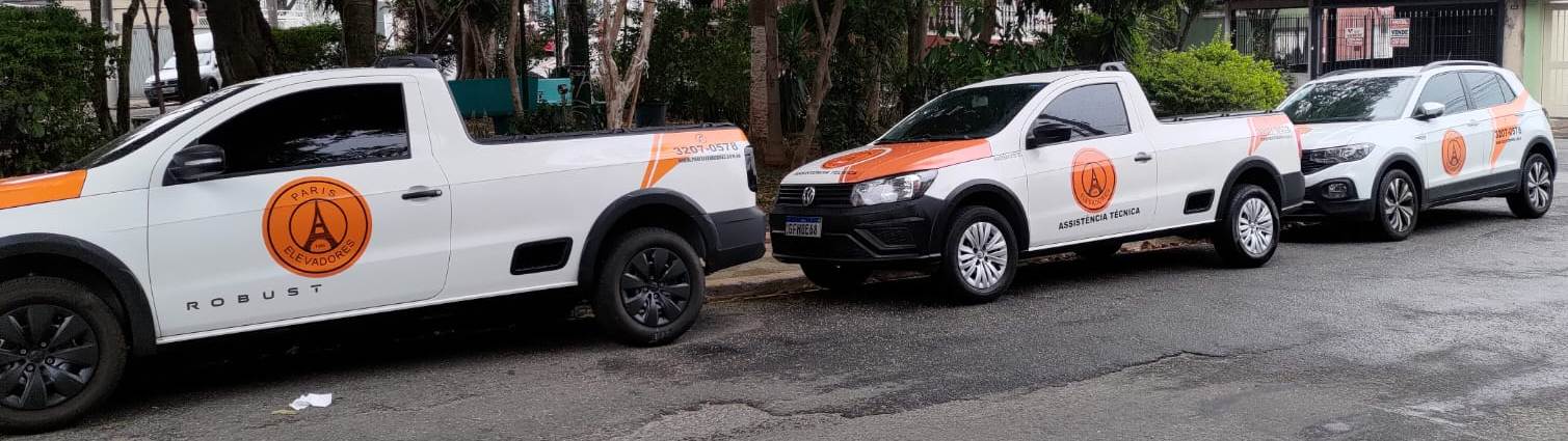 Frota de veículos da Paris Elevadores